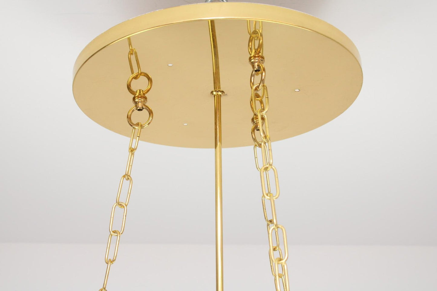 Brass and Crystal Glass Chandelier In the Shape of a Traffic Light, 1970s