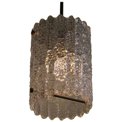 Brass and Crystal Glass Pendant by Carl Fagerlund for Orrefors, 1960s-JE-987163