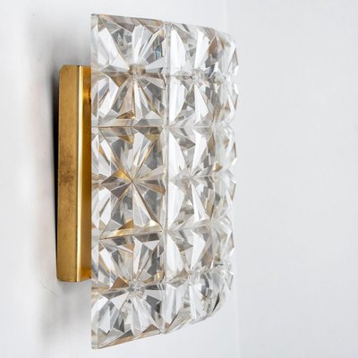 Brass and Crystal Glass Wall Lights by Kinkeldey, 1970s-VDW-1358399