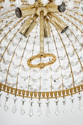 Brass and Crystal Pendant Light, from Palwa, Germany, 1970s-UGR-1085395