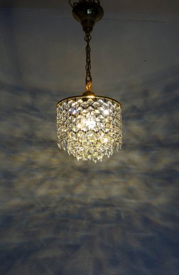 Brass and Crystal Rainbow Chandelier from Palwa, 1970s-NGU-1820004