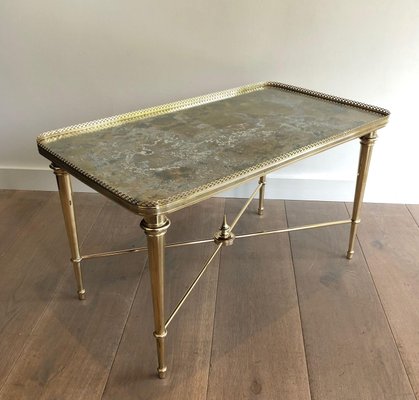 Brass and Eglomized Glass Top Table attributed to the Ramsay House-BA-1365392