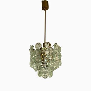 Brass and Faceted Glass Chandelier from Kinkeldey, 1960s-ED-1795555