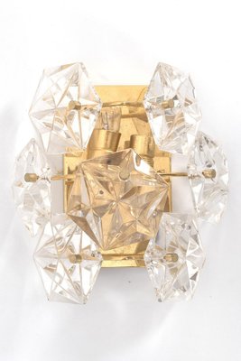 Brass and Faceted Glass Wall Sconce from Kinkeldey-OKG-1434248