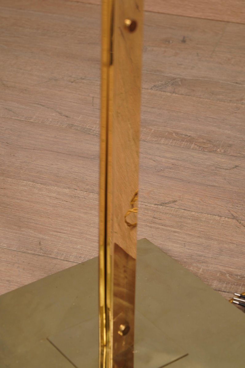 Brass and Fiberglass Floor Lamp by Salvatore Gregorietti for Lamperti, 1960s