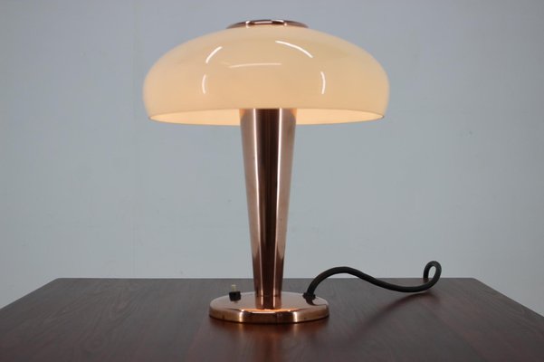 Brass and Glass Bauhaus Table Lamp, 1930s-TZ-983691