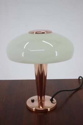 Brass and Glass Bauhaus Table Lamp, 1930s-TZ-983691