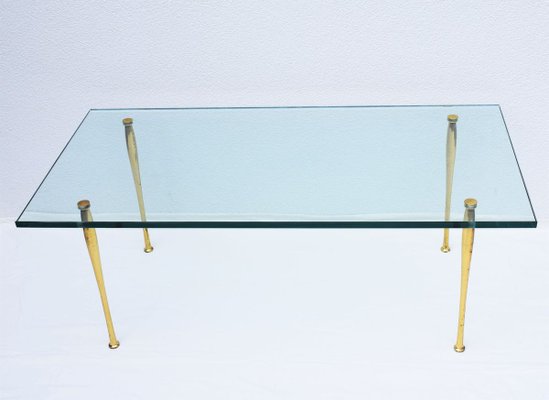 Brass and Glass Coffee Table by Pietro Chiesa for Fontana Arte, 1950s-VA-883728