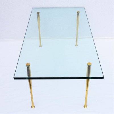 Brass and Glass Coffee Table by Pietro Chiesa for Fontana Arte, 1950s-VA-883728