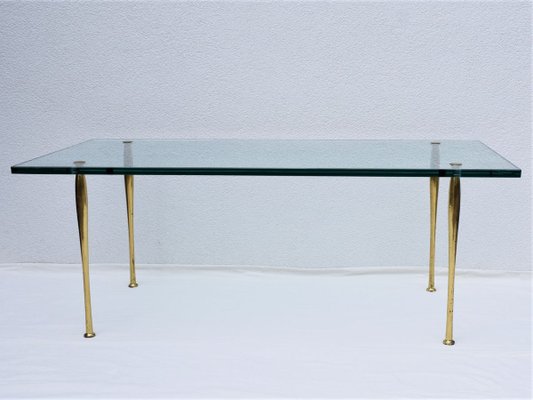 Brass and Glass Coffee Table by Pietro Chiesa for Fontana Arte, 1950s-VA-883728