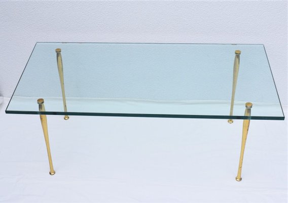 Brass and Glass Coffee Table by Pietro Chiesa for Fontana Arte, 1950s-VA-883728