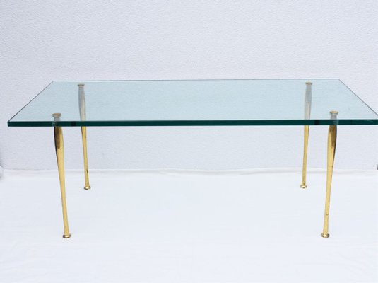 Brass and Glass Coffee Table by Pietro Chiesa for Fontana Arte, 1950s-VA-883728