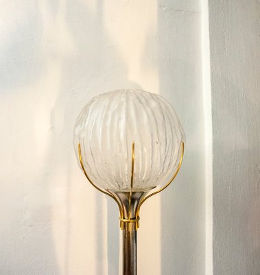 Brass and Glass Floor Lamp by Angelo Brotto for Esperia Italia, 1960s-VCV-1003639