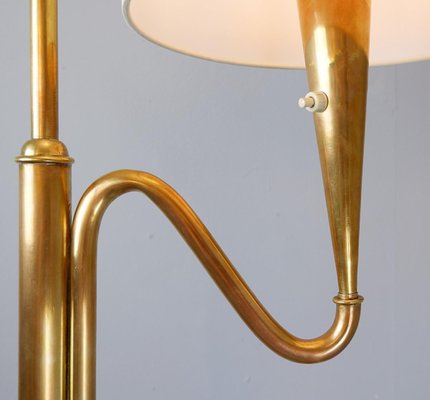 Brass and Glass Floor Lamp, Italy-FGA-923461