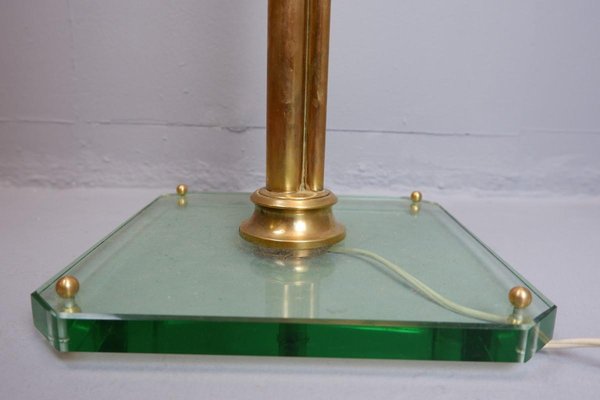 Brass and Glass Floor Lamp, Italy-FGA-923461