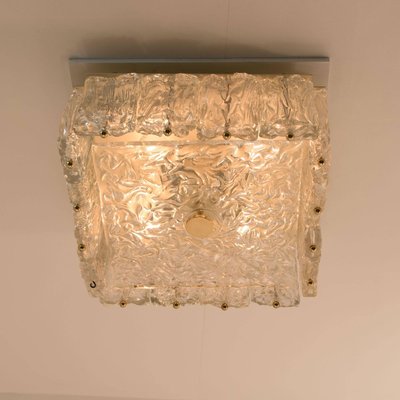 Brass and Glass Flush Mount by Vereinigte Werkstätten München, 1960s-VDW-751572