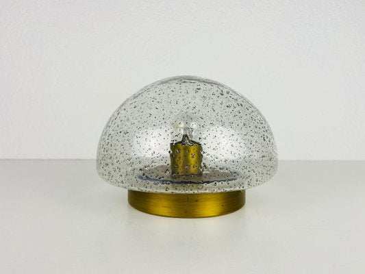 Brass and Glass Flush Mount from Hillebrand, 1960s, Germany-PUK-920369