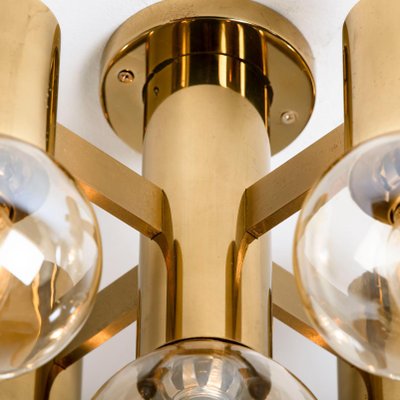 Brass and Glass Light Fixtures in the Style of Jakobsson, 1960s, Set of 3-VDW-988128