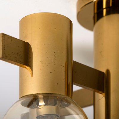 Brass and Glass Light Fixtures in the Style of Jakobsson, 1960s, Set of 3-VDW-988128