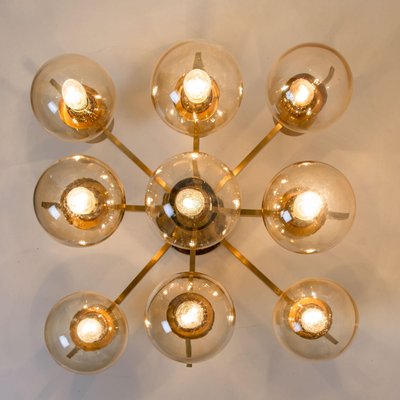 Brass and Glass Light Fixtures in the Style of Jakobsson, 1960s, Set of 3-VDW-988128