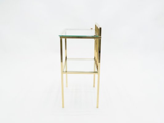 Brass and Glass Side Tables Attributed to Marc Duplantier, 1960s, Set of 2-YJA-709286