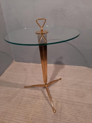 Brass and Glass Top Coffee Table-OHK-860857