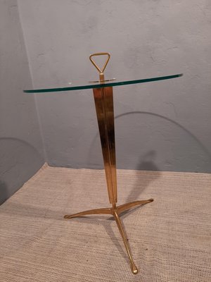 Brass and Glass Top Coffee Table-OHK-860857