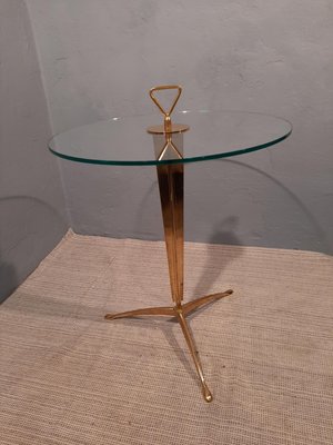 Brass and Glass Top Coffee Table-OHK-860857