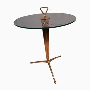 Brass and Glass Top Coffee Table-OHK-860857