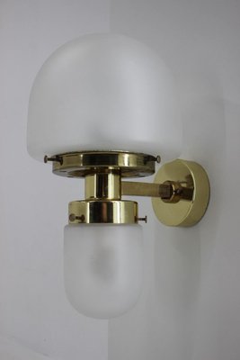 Brass and Glass Wall Lamps by Kamenicky Senov, 1960s, Set of 3-TZ-891678