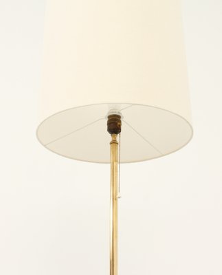 Brass and Lacquered Metal Floor Lamp, 1950s-UB-1787600