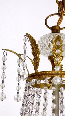 Brass and Lead Crystal Chandelier from Palwa, 1950s-NGU-1819526