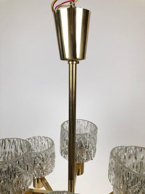 Brass and Lead Glass Pendant Lamp from J. T. Kalmar, Austria, 1965-BAF-763559