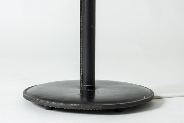 Brass and Leather Floor Lamp from Bergboms, 1950s-NL-772668