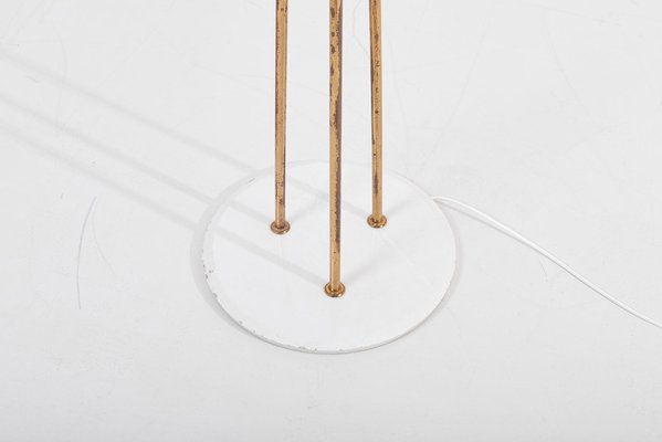 Brass and Marble Floor Lamp from Stilnovo, Italy, 1950s-SFD-1369744