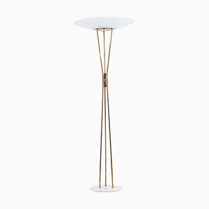 Brass and Marble Floor Lamp from Stilnovo, Italy, 1950s-SFD-1369744