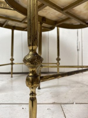 Brass and Marble Nesting Tables, 1970s, Italy, Set of 2-WZZ-858742