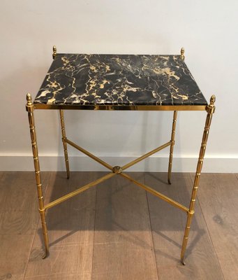 Brass and Marble Side Table from Maison Baguès-BA-1365407