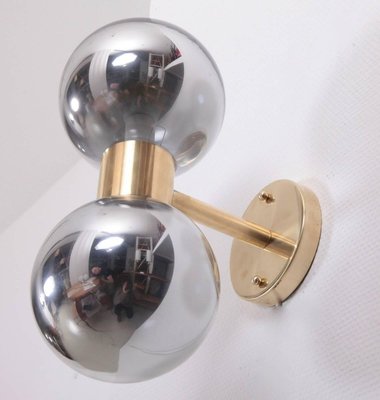 Brass and Mercury Glass Wall Lamp or Sconce in the Style of Stilnovo-VLZ-632007