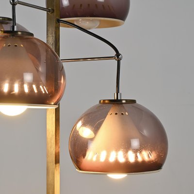 Brass and Metal Floor Light from Stilux Milano, 1970s-GJR-1792371