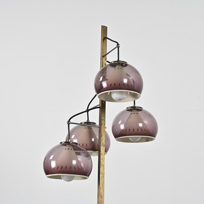 Brass and Metal Floor Light from Stilux Milano, 1970s-GJR-1792371