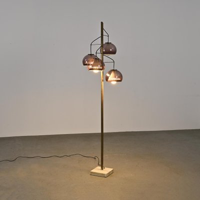 Brass and Metal Floor Light from Stilux Milano, 1970s-GJR-1792371