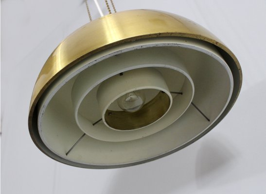 Brass and Metal Pendant Lamp from Napako, 1960s-CW-560712