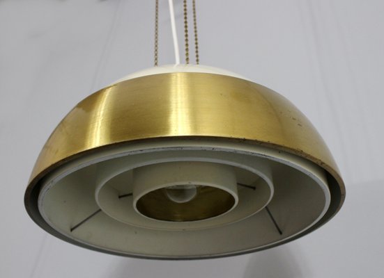 Brass and Metal Pendant Lamp from Napako, 1960s-CW-560712