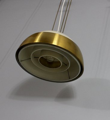 Brass and Metal Pendant Lamp from Napako, 1960s-CW-560712