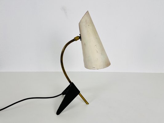 Brass and Metal Table Lamp attributed to Louis Kalff, 1950s-PUK-1416520