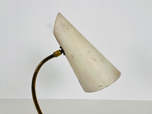 Brass and Metal Table Lamp attributed to Louis Kalff, 1950s-PUK-1416520