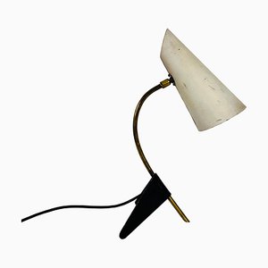 Brass and Metal Table Lamp attributed to Louis Kalff, 1950s-PUK-1416520