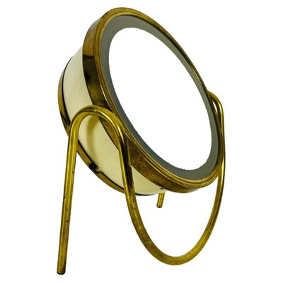 Brass and Metal Table Mirror, Italy, 1960s-PUK-1406763