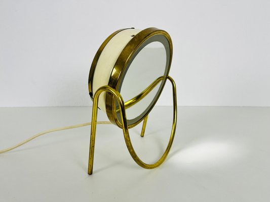 Brass and Metal Table Mirror, Italy, 1960s-PUK-1406763